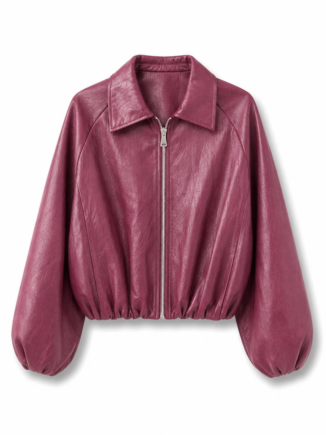 Bomber ecopelle Bordeaux