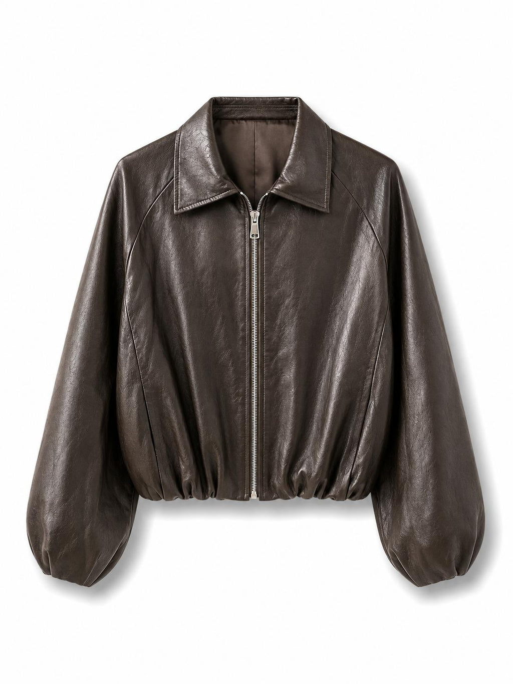 Bomber ecopelle Marrone