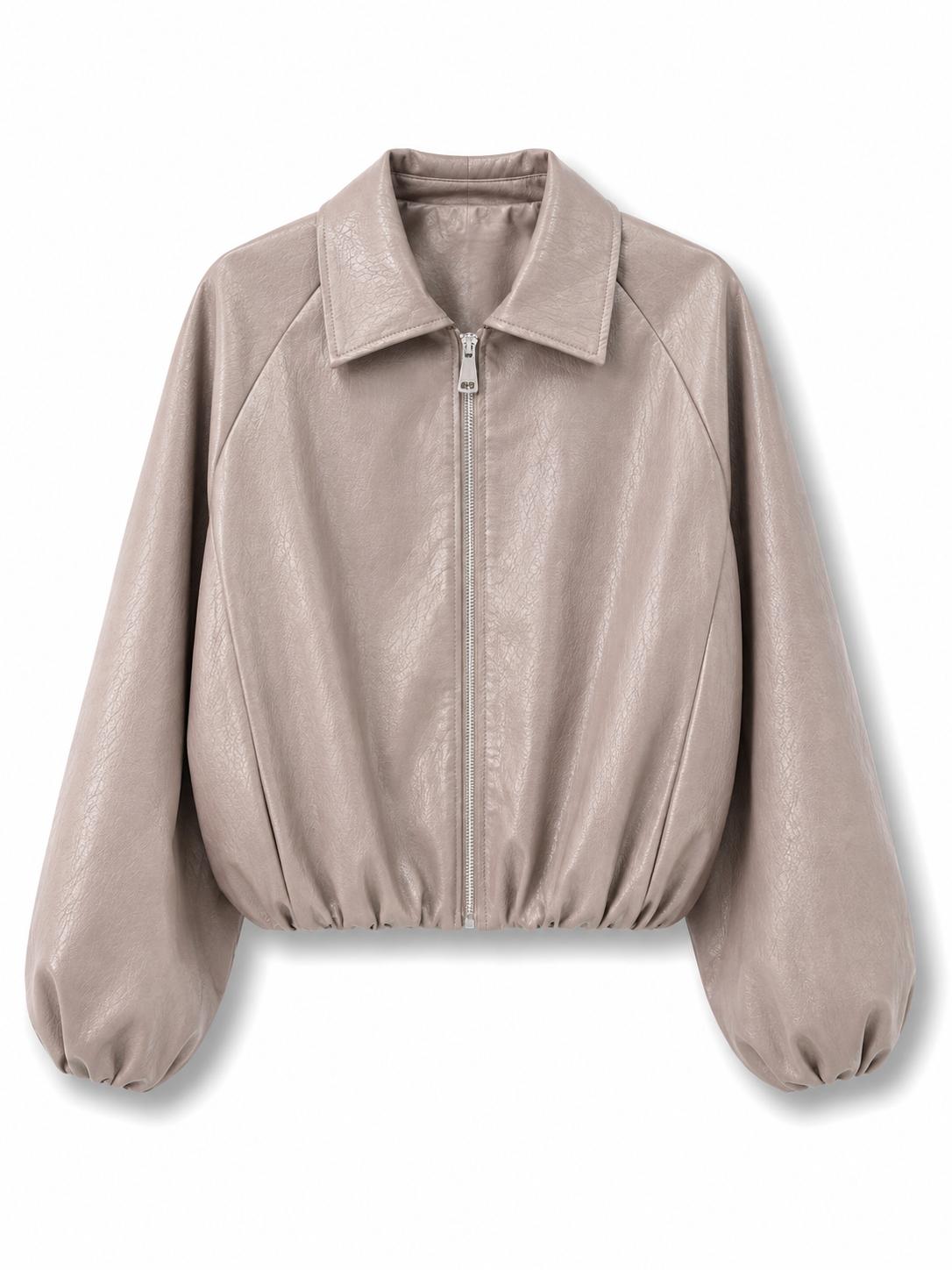 Bomber ecopelle Tortora