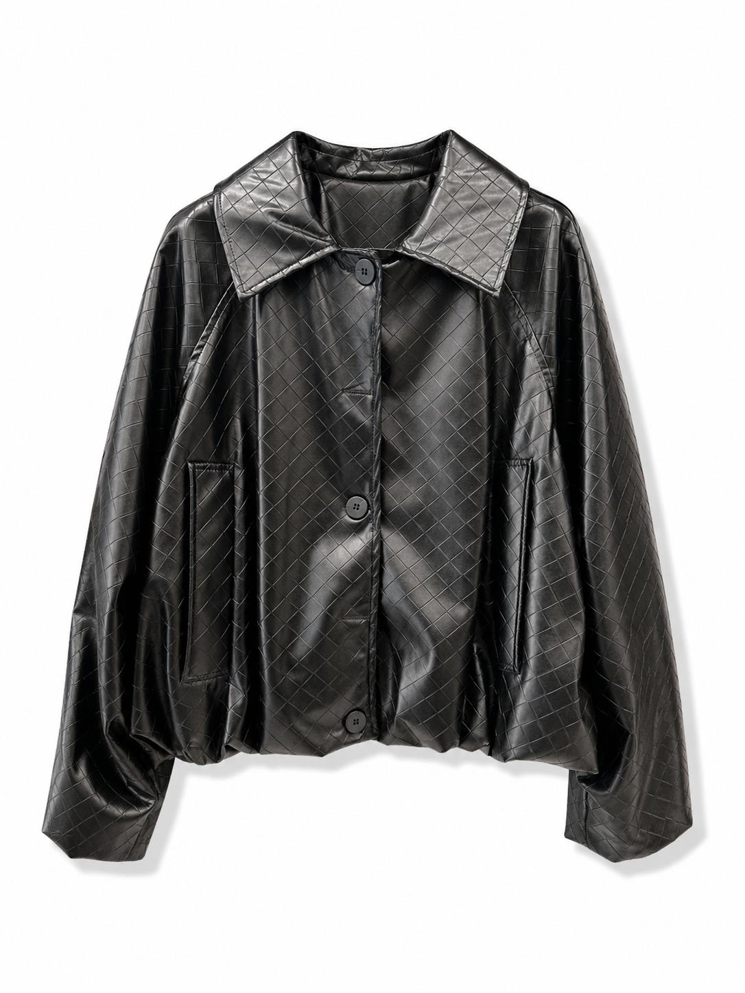 Bomber intrecciato Nero