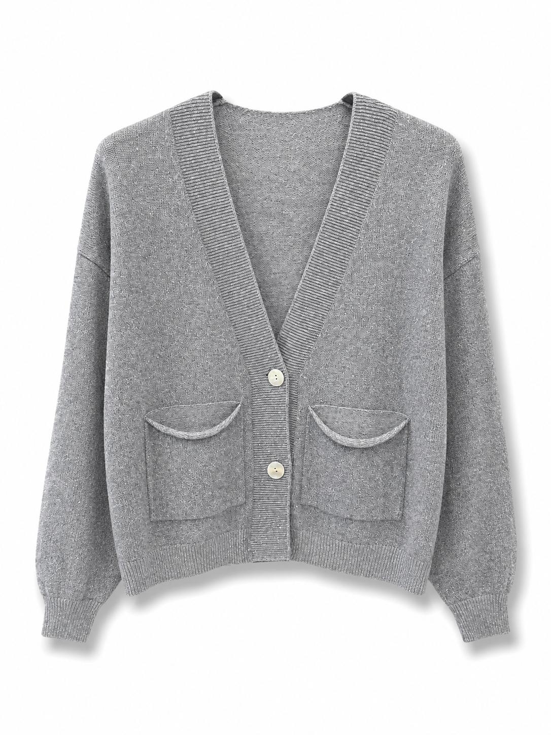 Cardigan con paillettes Grigio