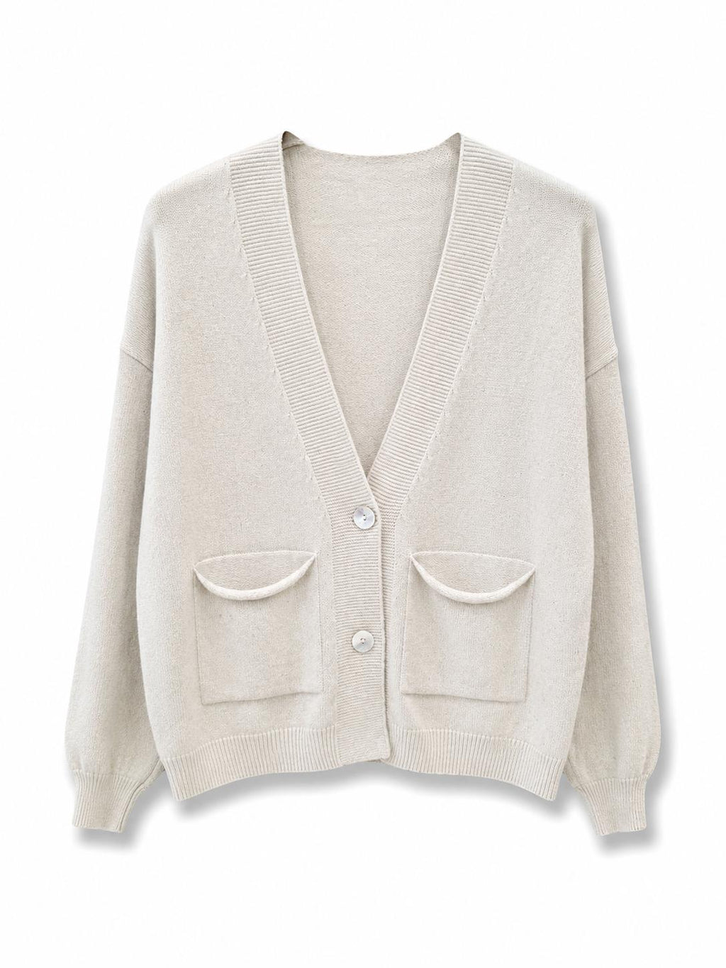 Cardigan con paillettes Panna