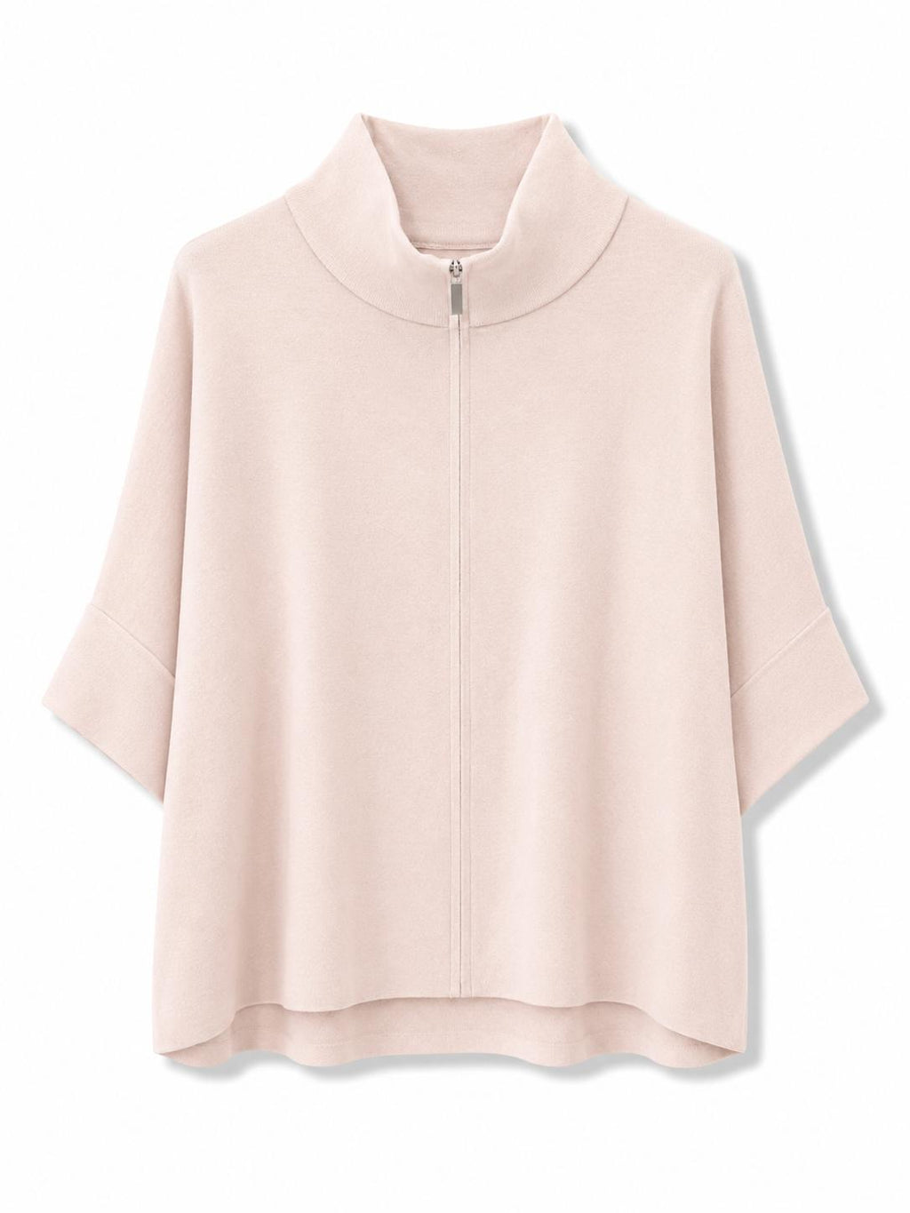 Felpa zip corta  Rosa