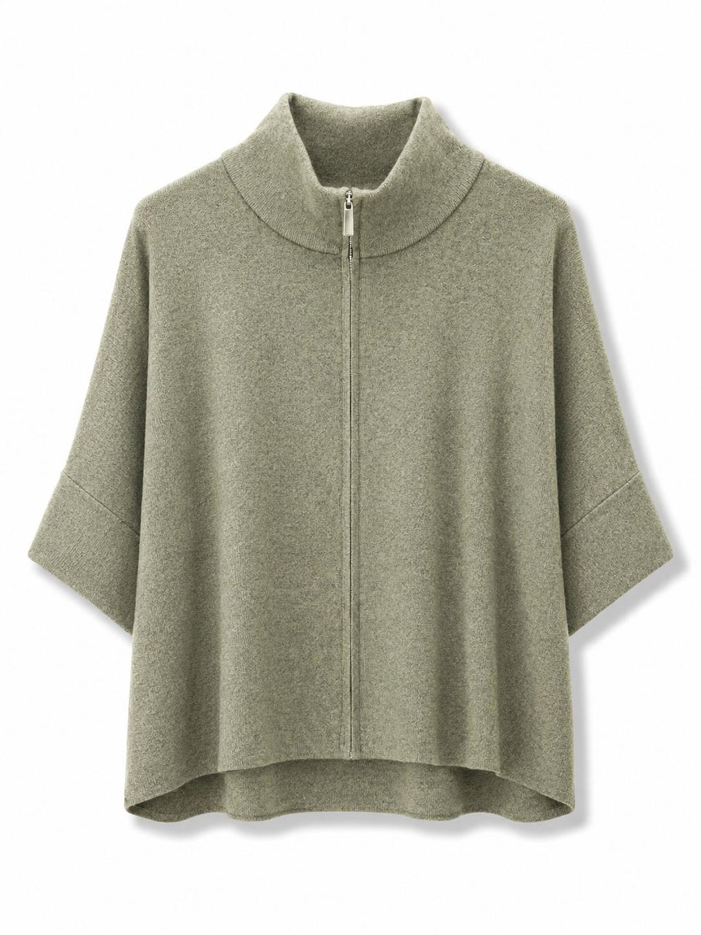 Felpa zip corta  Verde