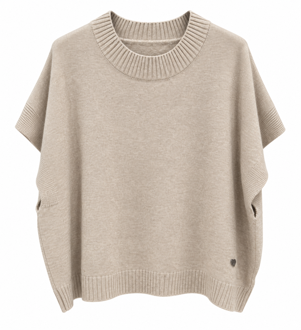 Smanicato largo Beige