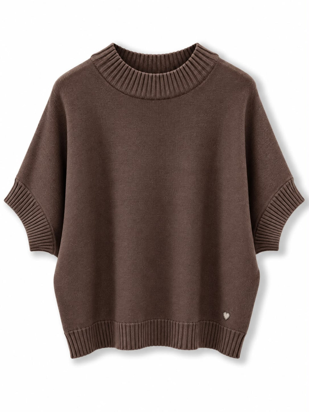 maglione manica corta Marrone