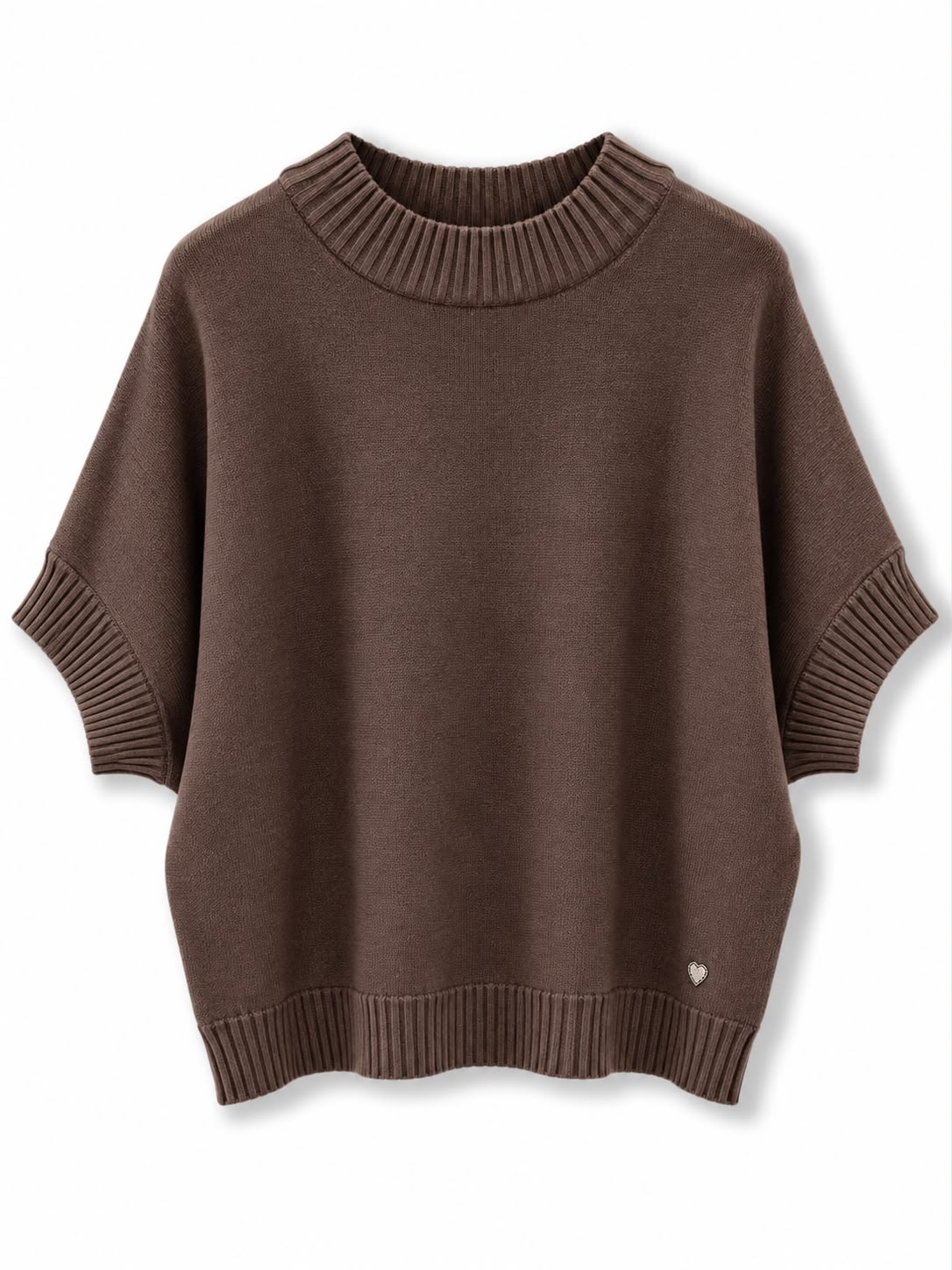 maglione manica corta Marrone