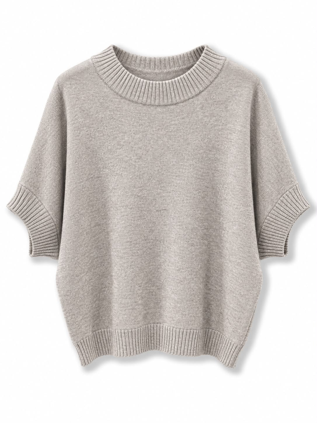maglione manica corta Tortora