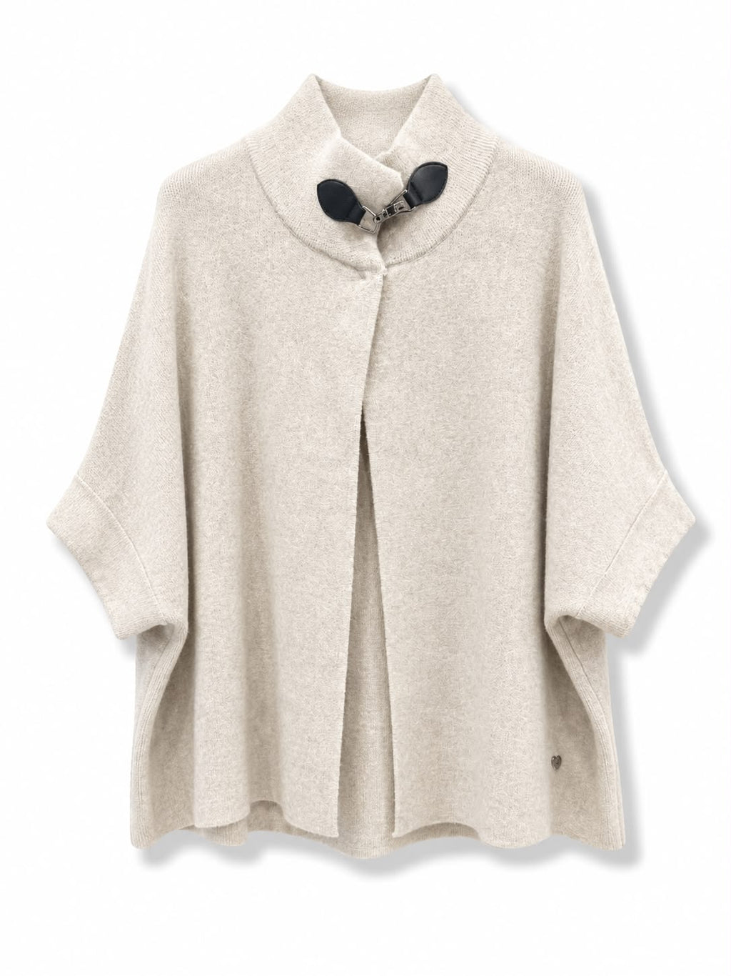 mantella collo alto con chiusura a moschettone Beige