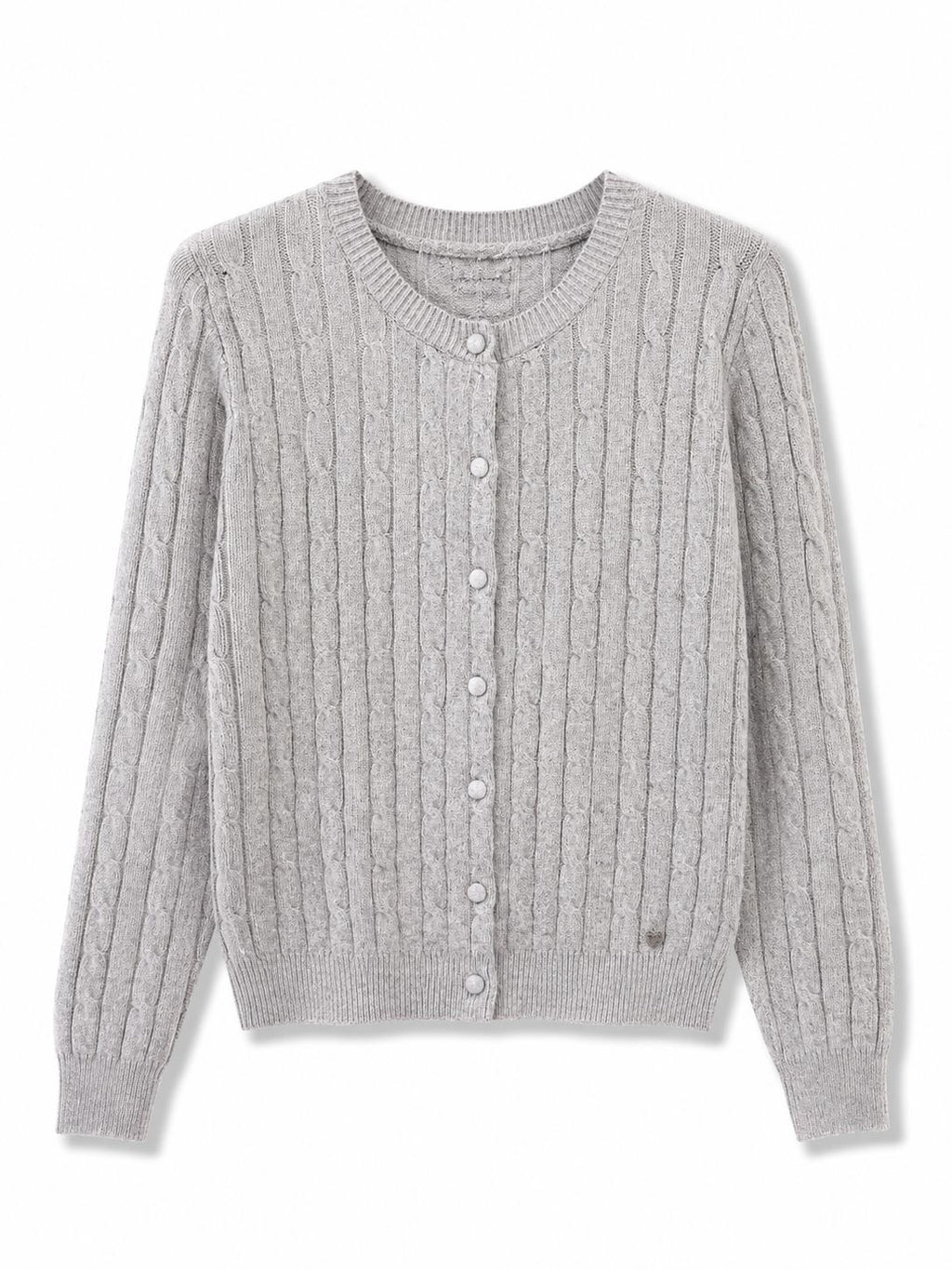 Cardigan trama intrecciata Grigio