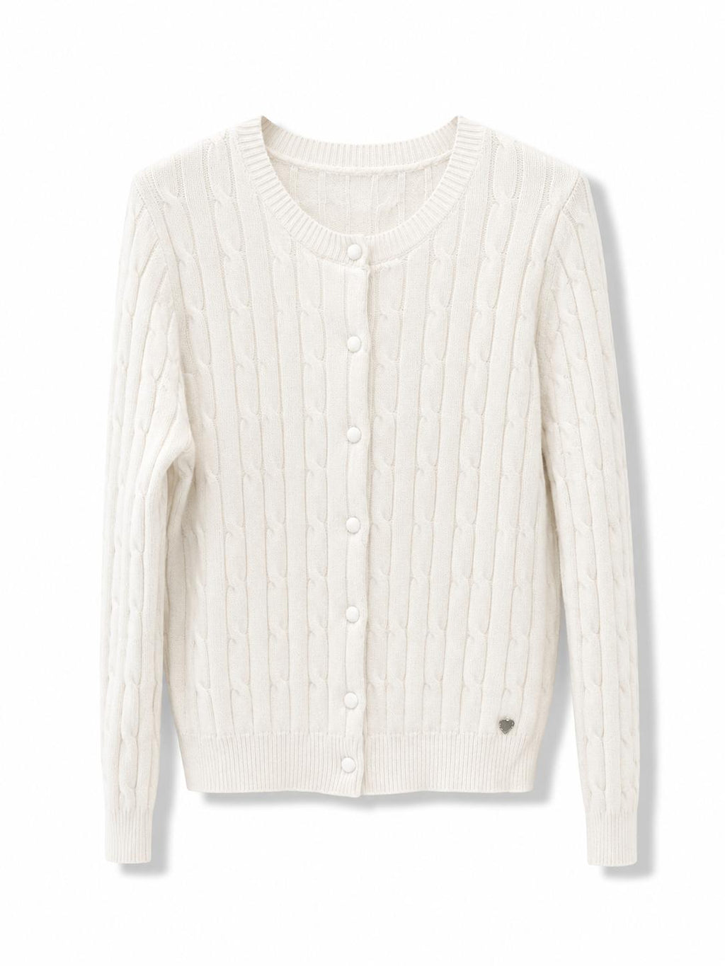 Cardigan trama intrecciata Panna