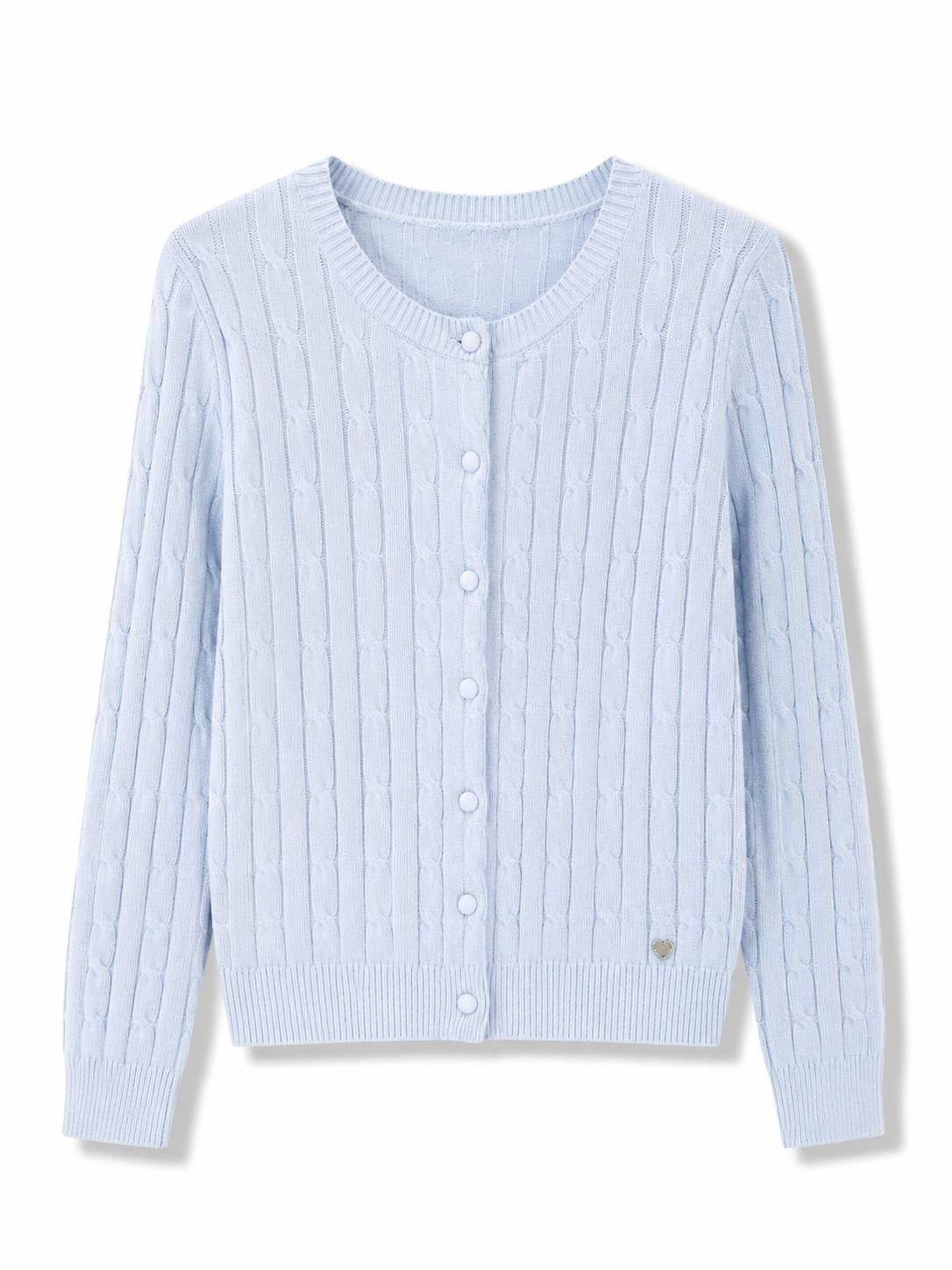 Cardigan trama intrecciata Polvere