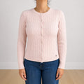 Cardigan trama intrecciata Rosa
