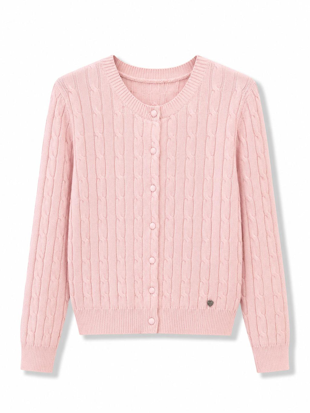 Cardigan trama intrecciata Rosa