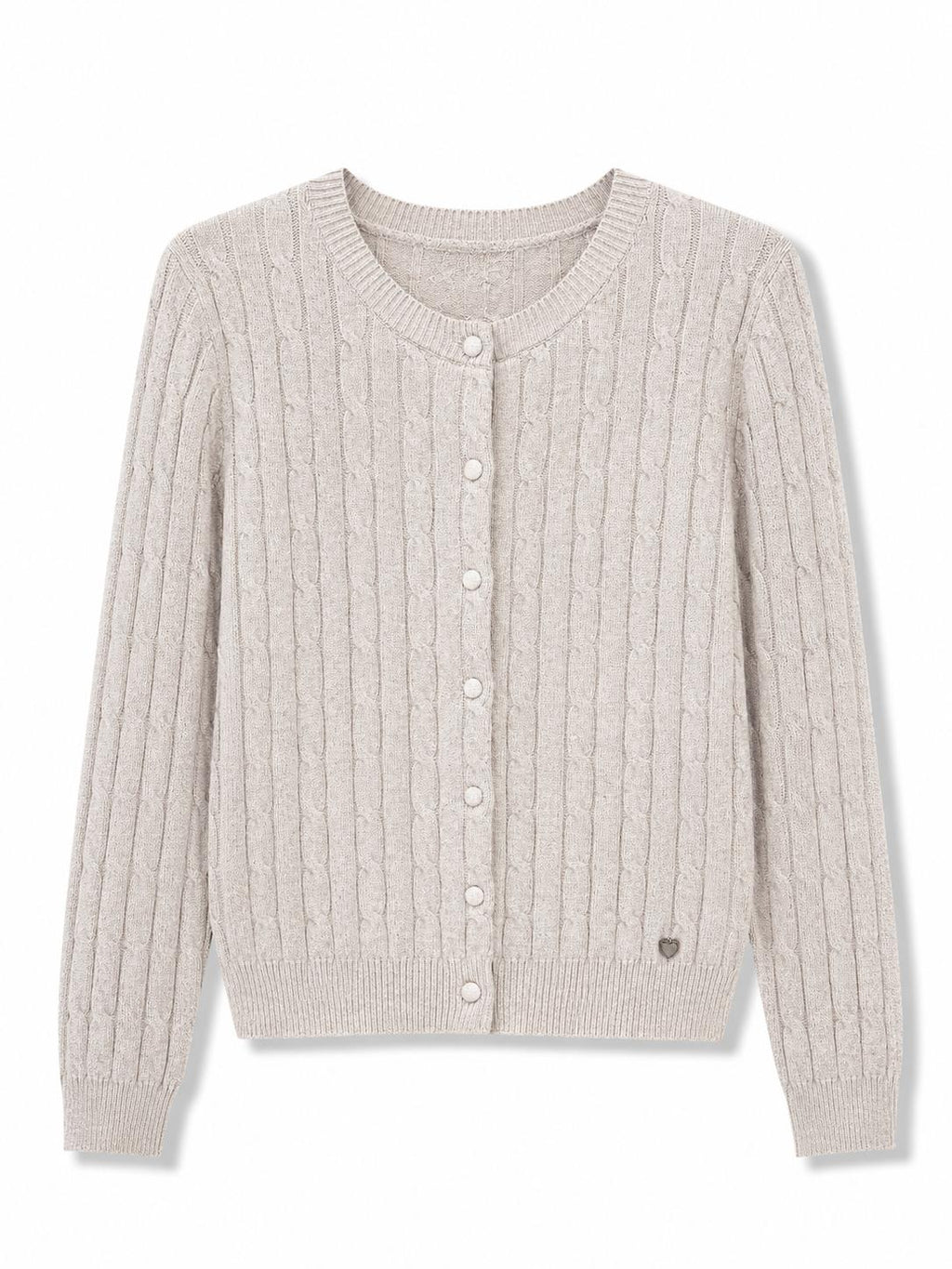 Cardigan trama intrecciata Sabbia
