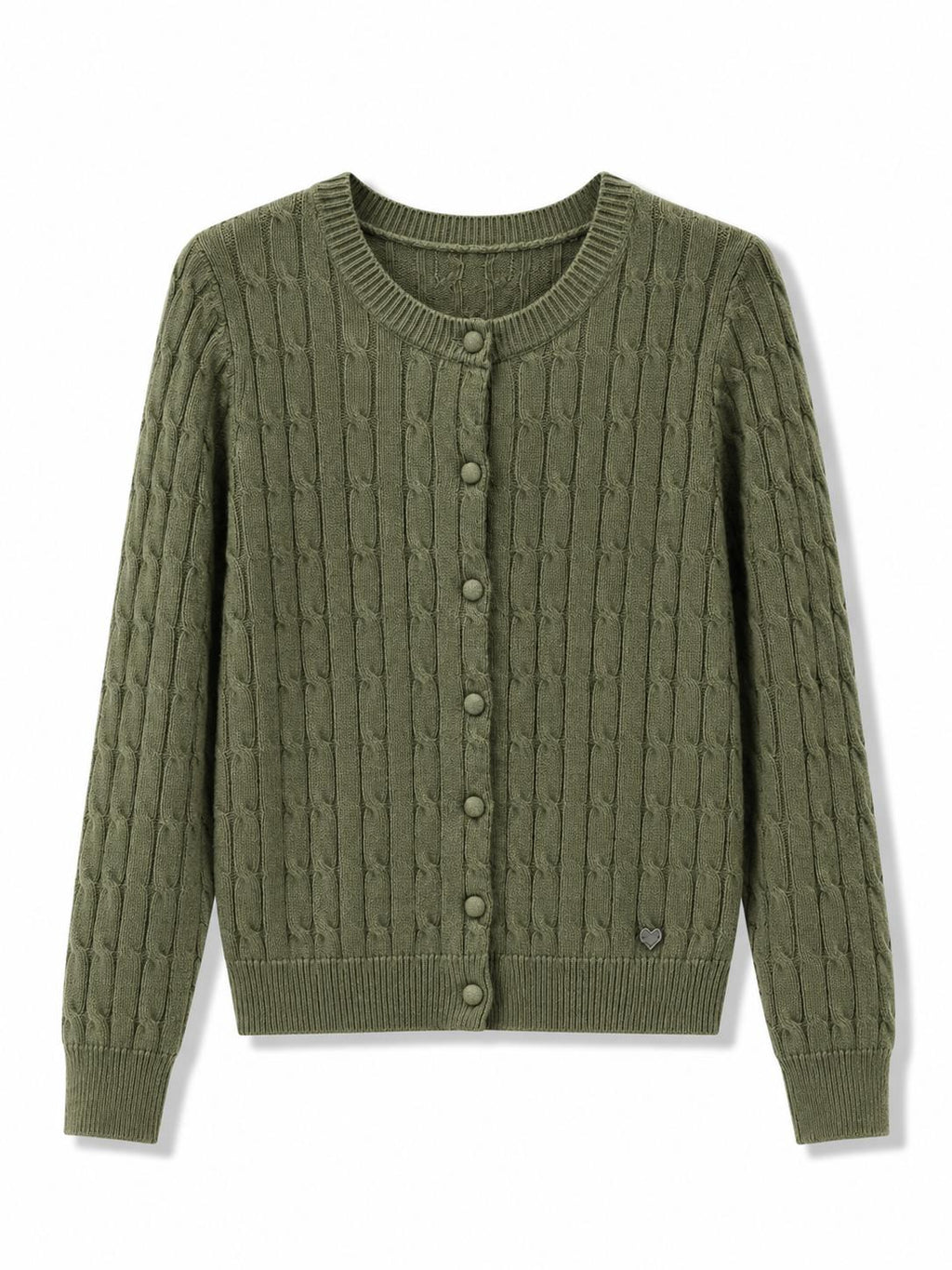 Cardigan trama intrecciata Verde