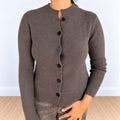 Cardigan lupetto Marrone
