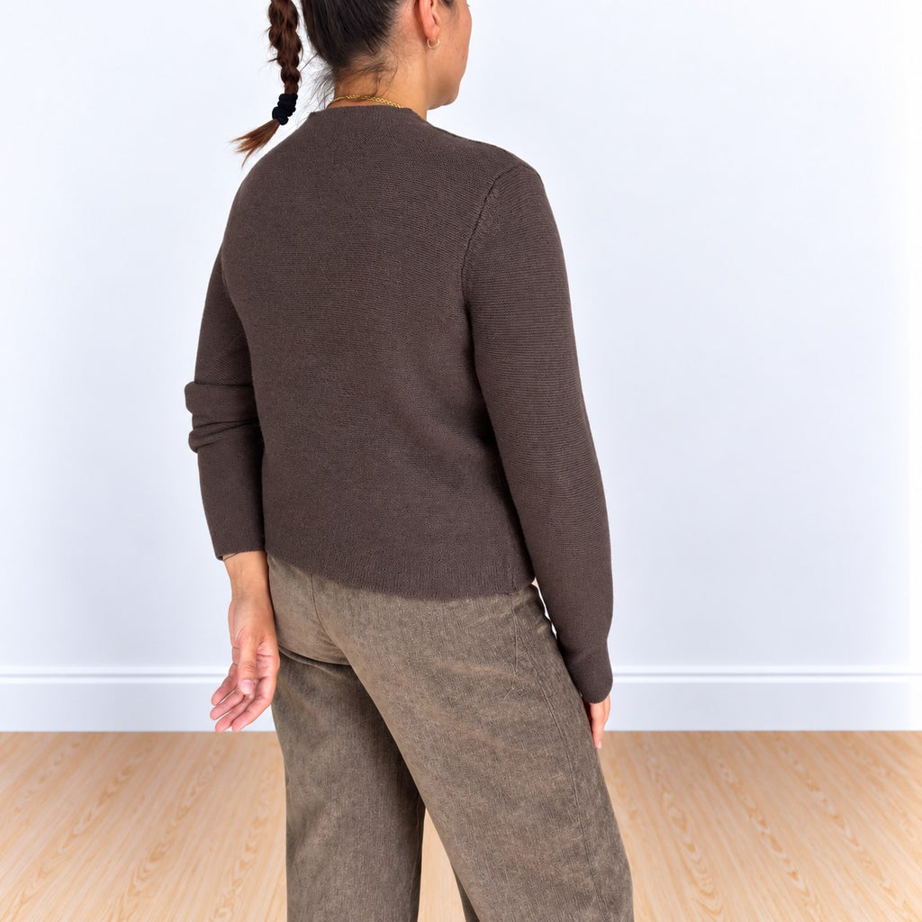 Cardigan lupetto Marrone