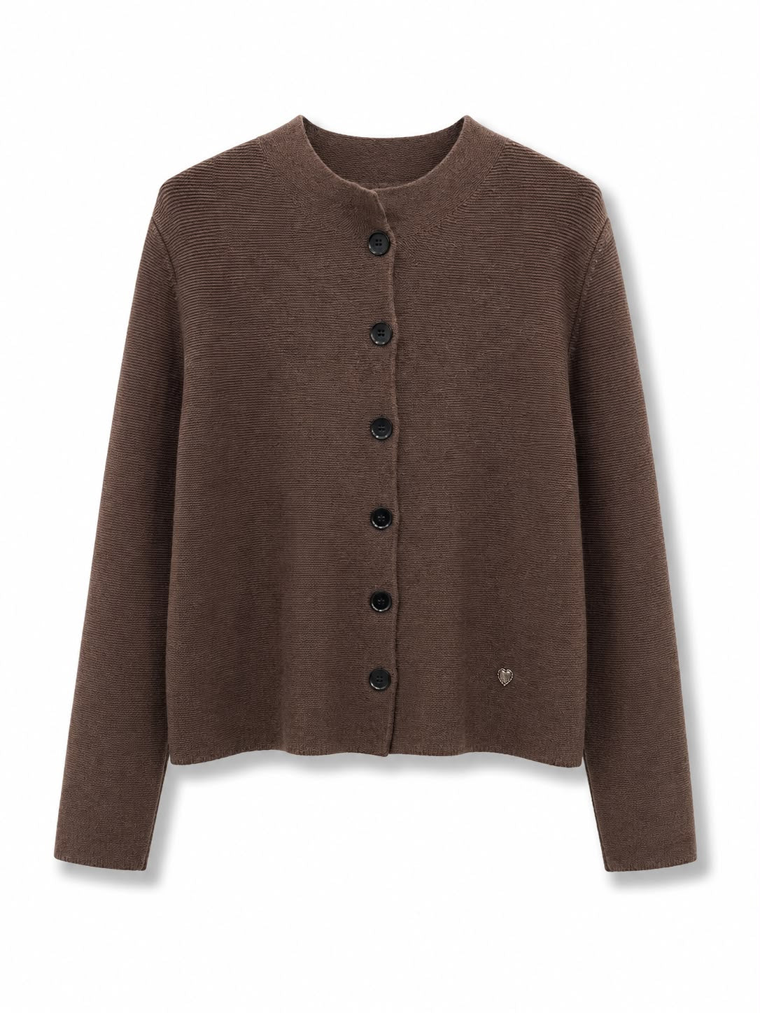 Cardigan lupetto Marrone