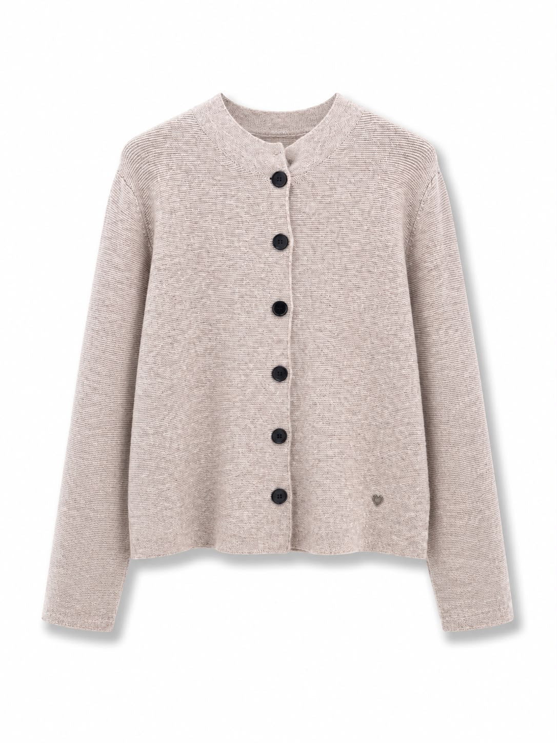 Cardigan lupetto Tortora