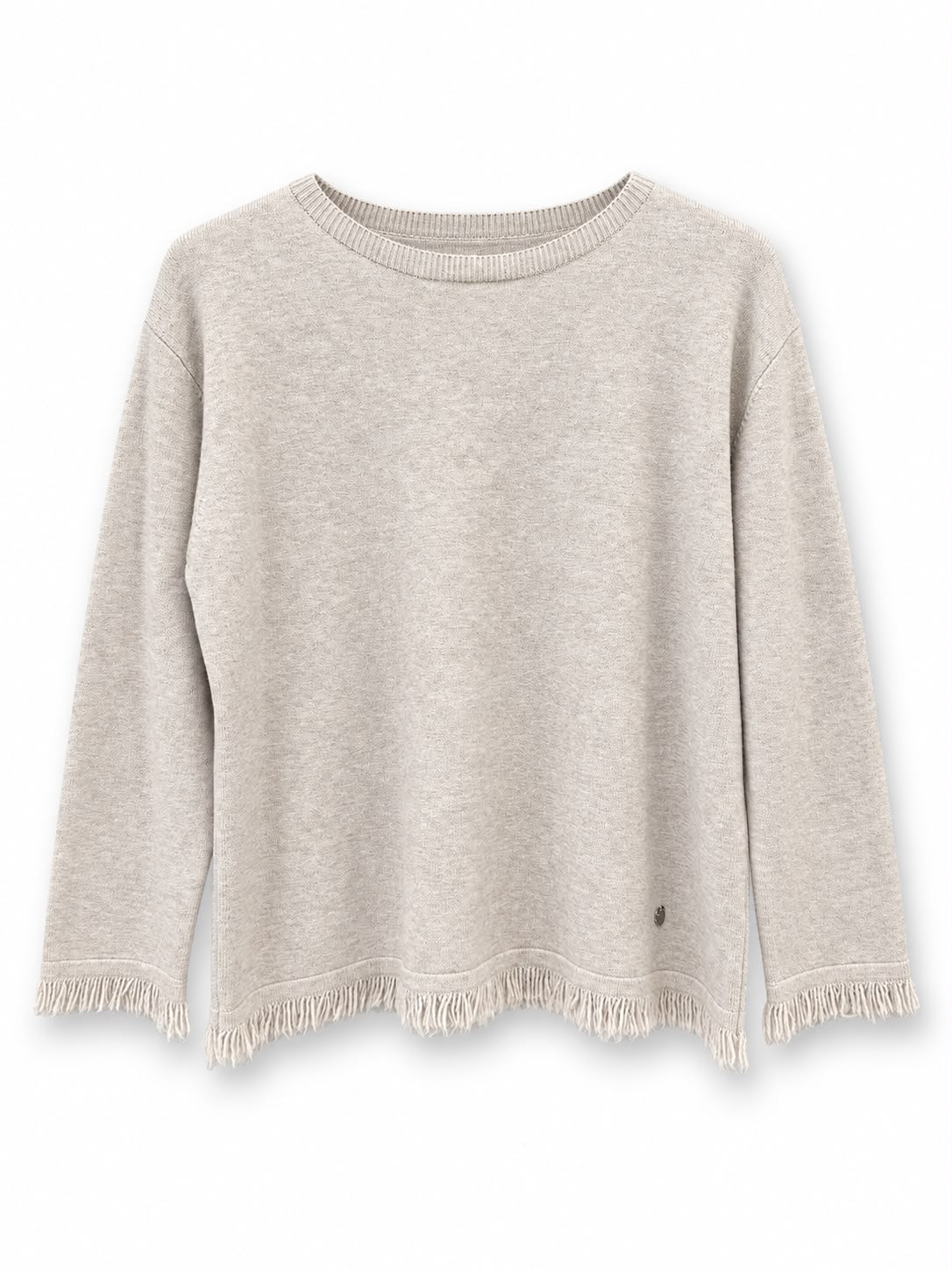 Maglia frange Beige