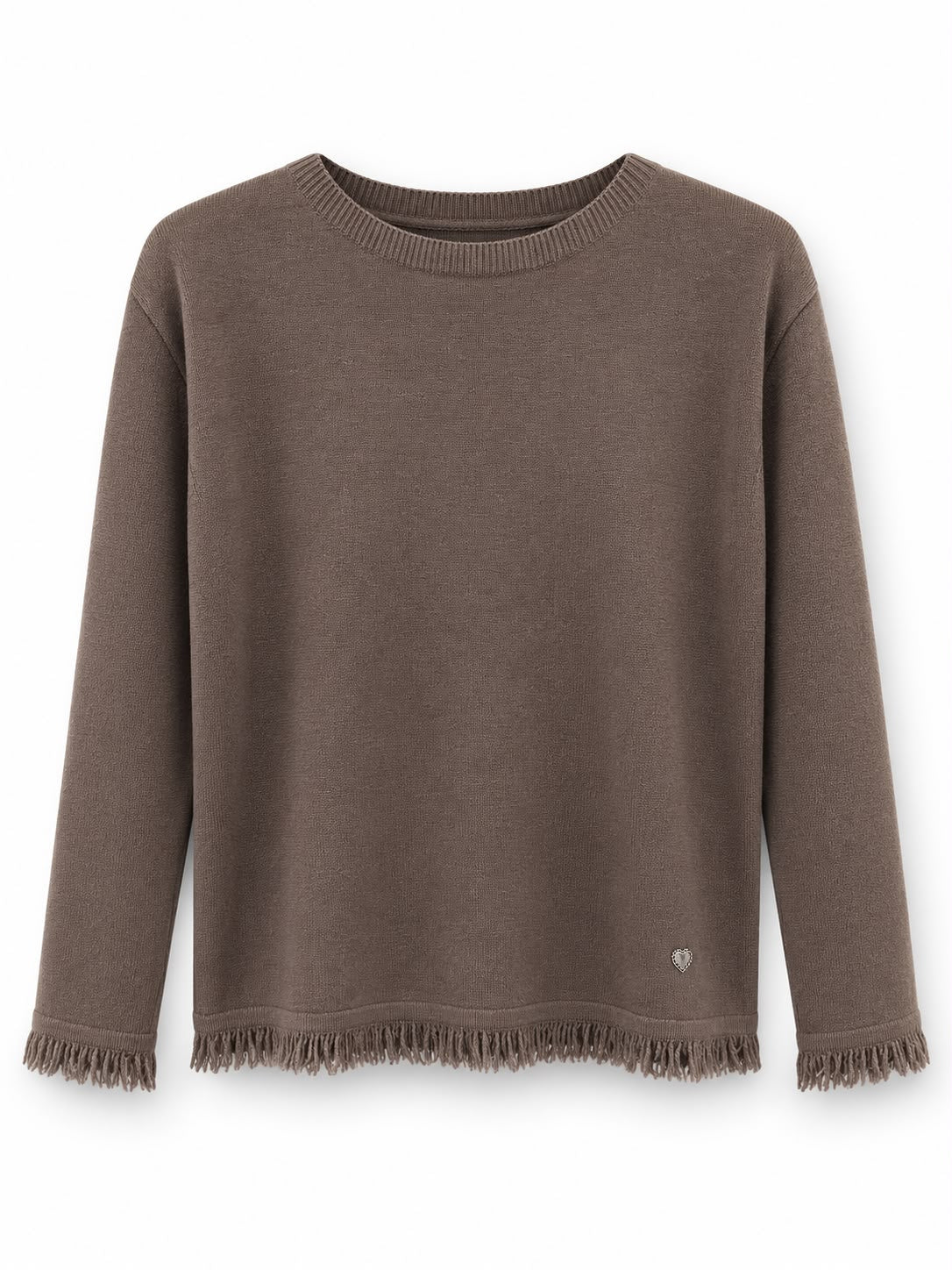 Maglia frange Marrone