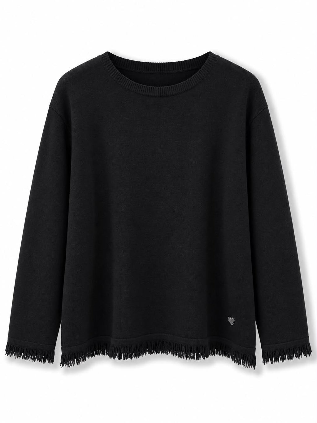 Maglia frange Nero