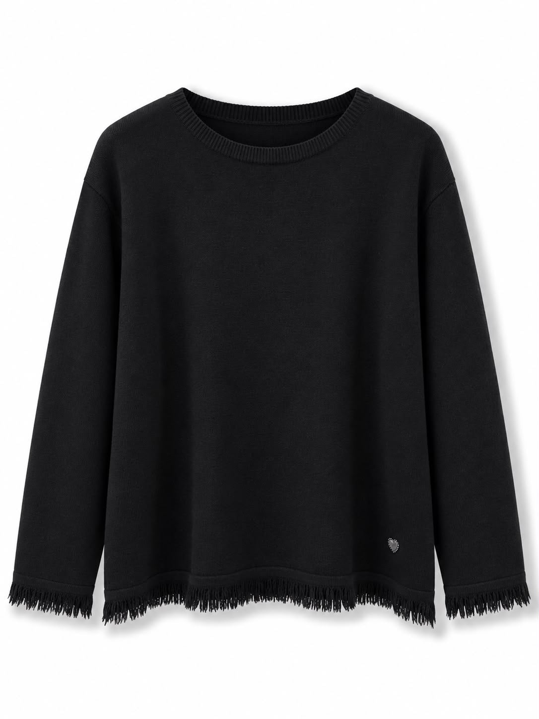 Maglia frange Nero