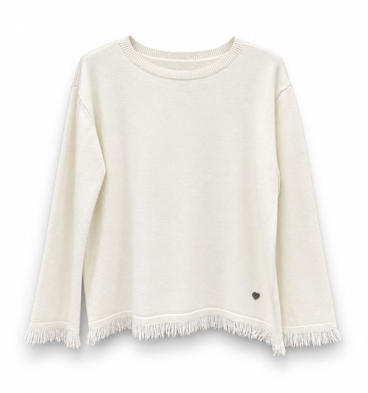 Maglia frange Panna