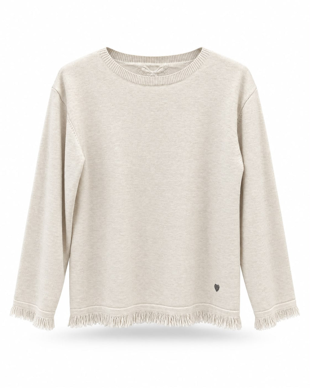 Maglia frange Panna