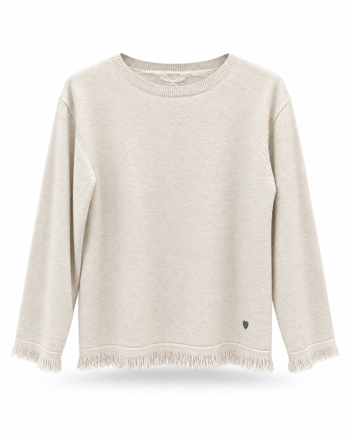 Maglia frange Panna
