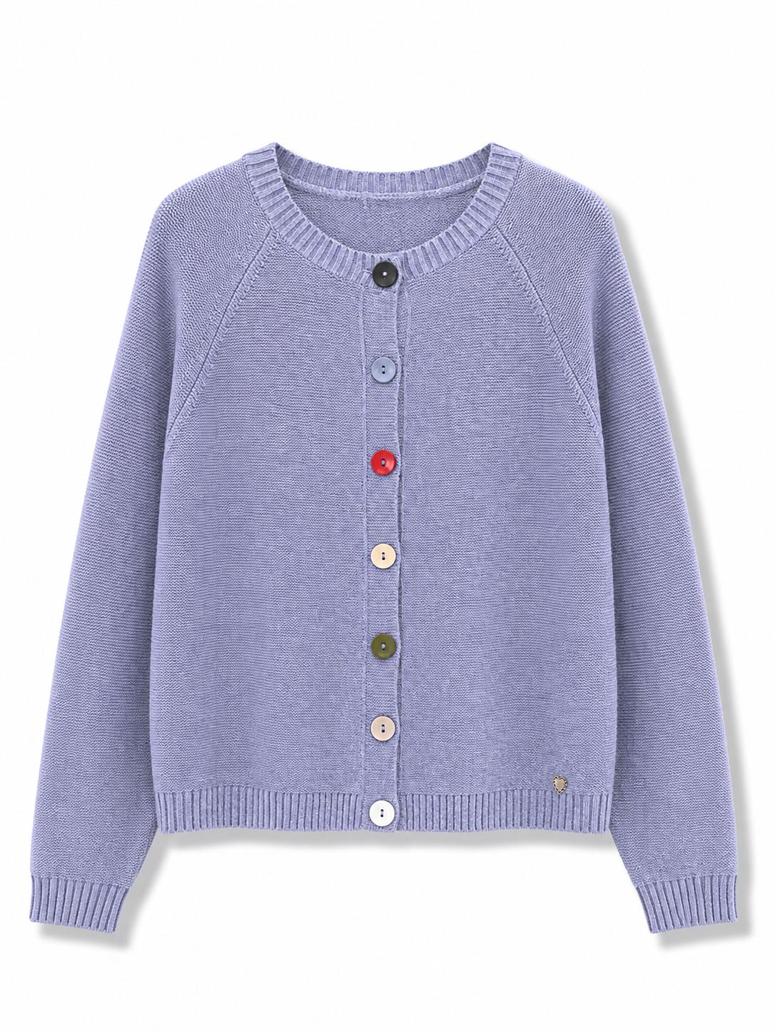 Cardigan con bottoni colorati Avio