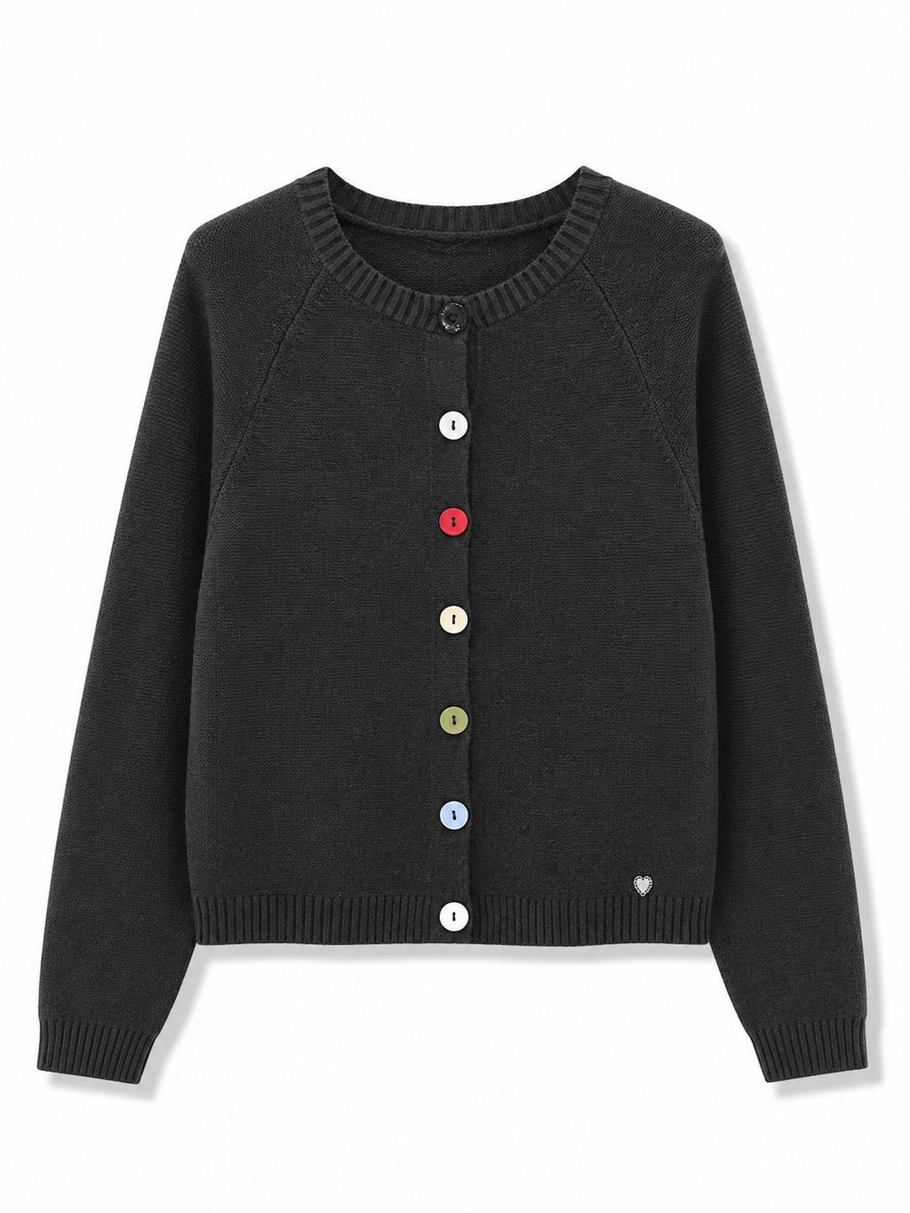 Cardigan con bottoni colorati Nero