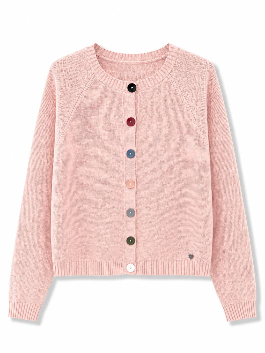 Cardigan con bottoni colorati Rosa