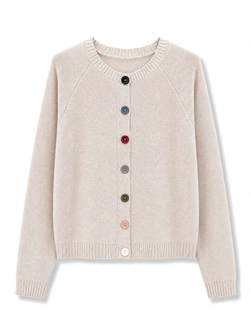 Cardigan con bottoni colorati Sabbia