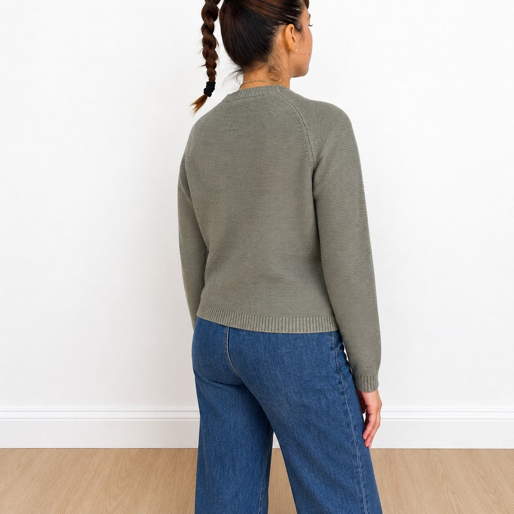 Cardigan con bottoni colorati Verde