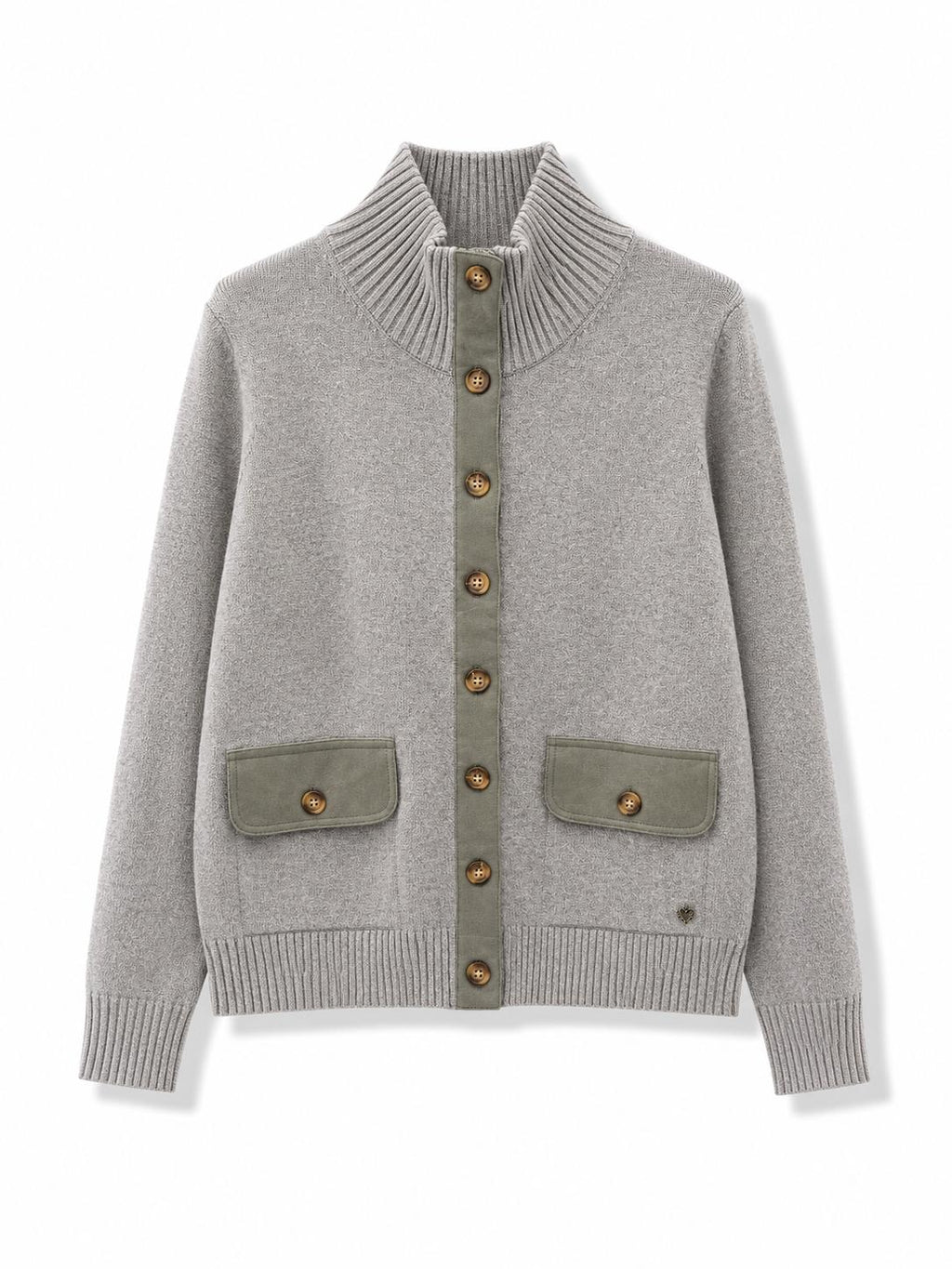 Cardigan a contrasto Grigio