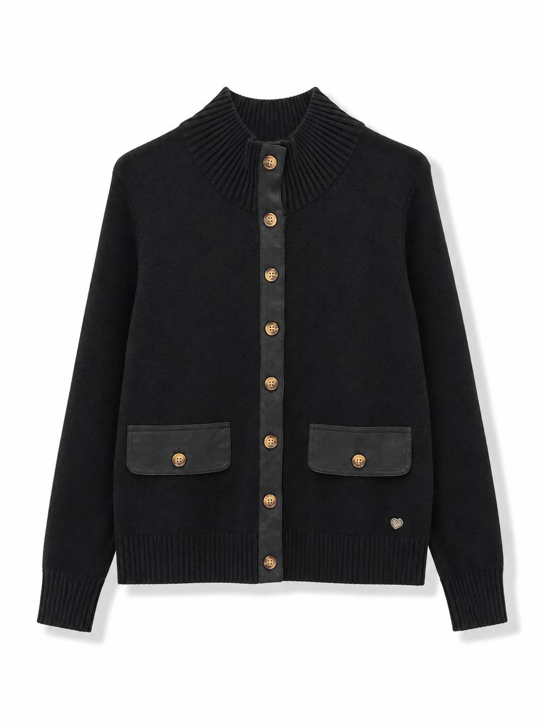 Cardigan a contrasto Nero