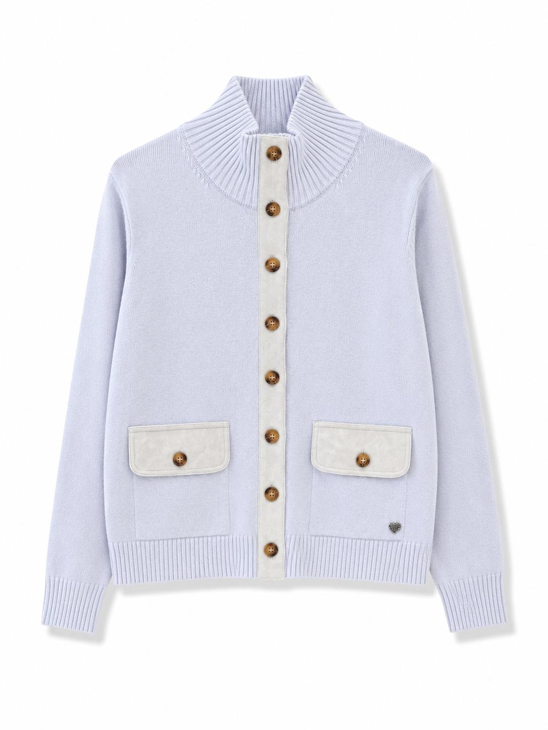 Cardigan a contrasto Polvere