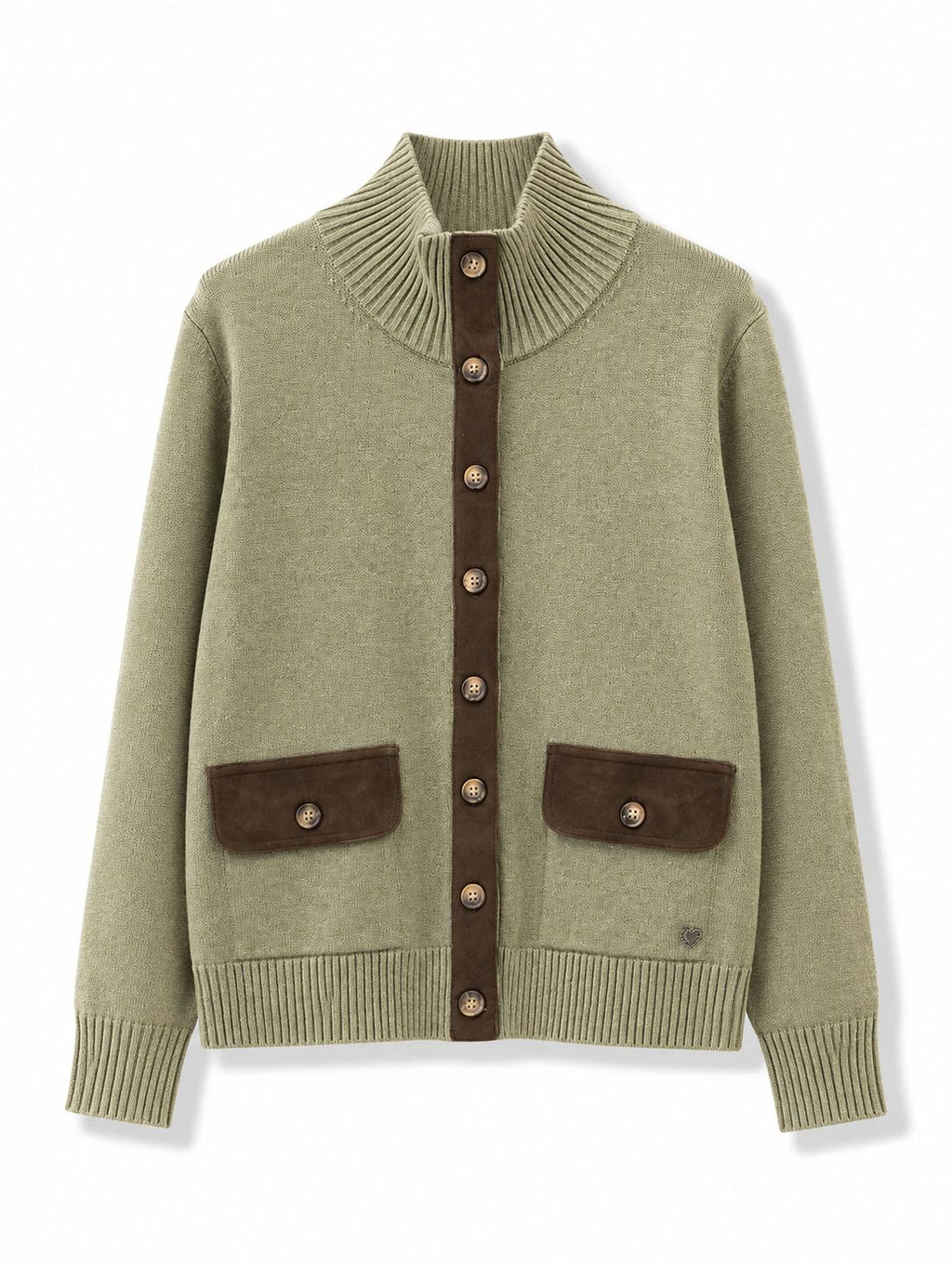 Cardigan a contrasto Salvia