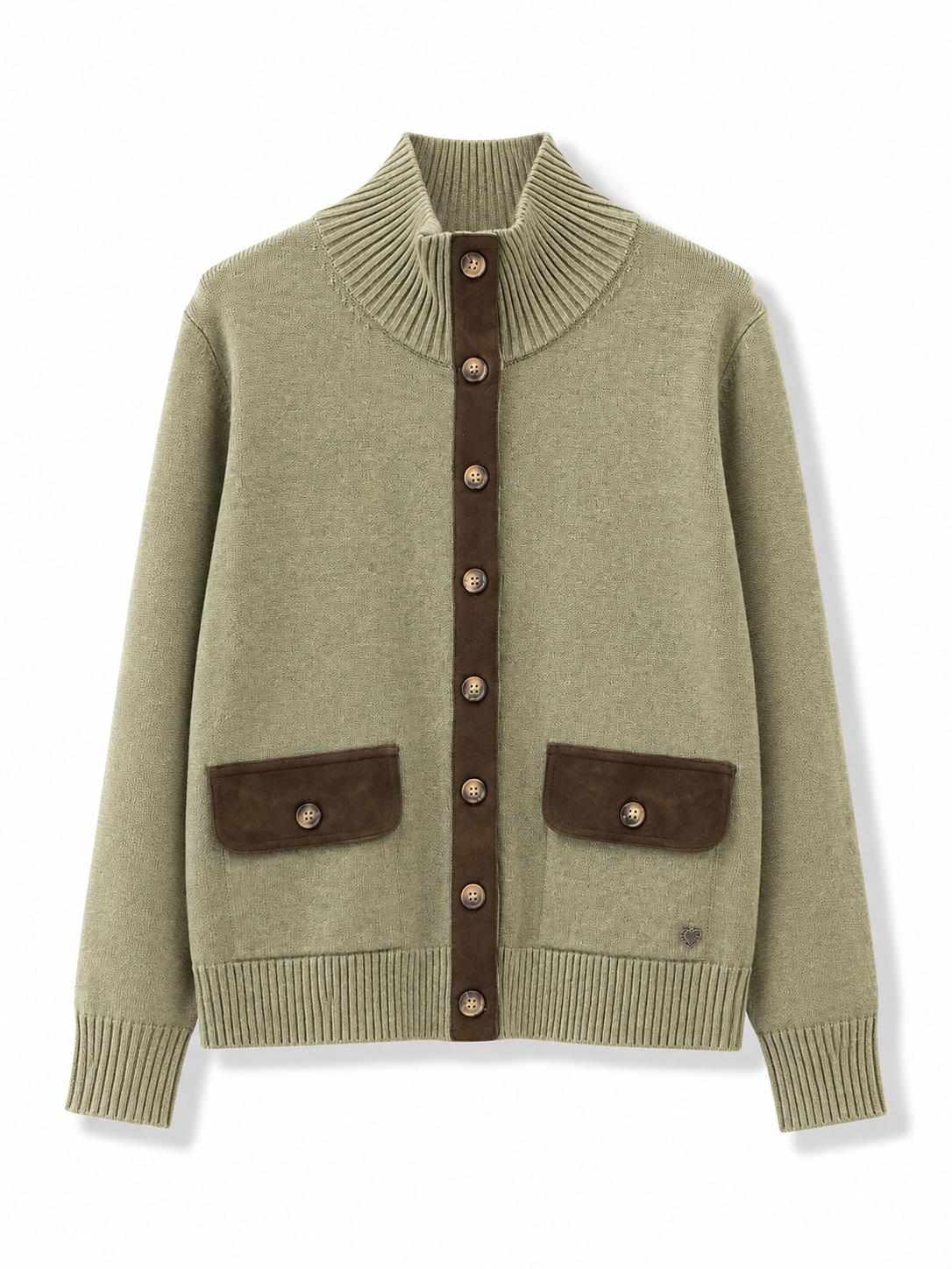 Cardigan a contrasto Salvia