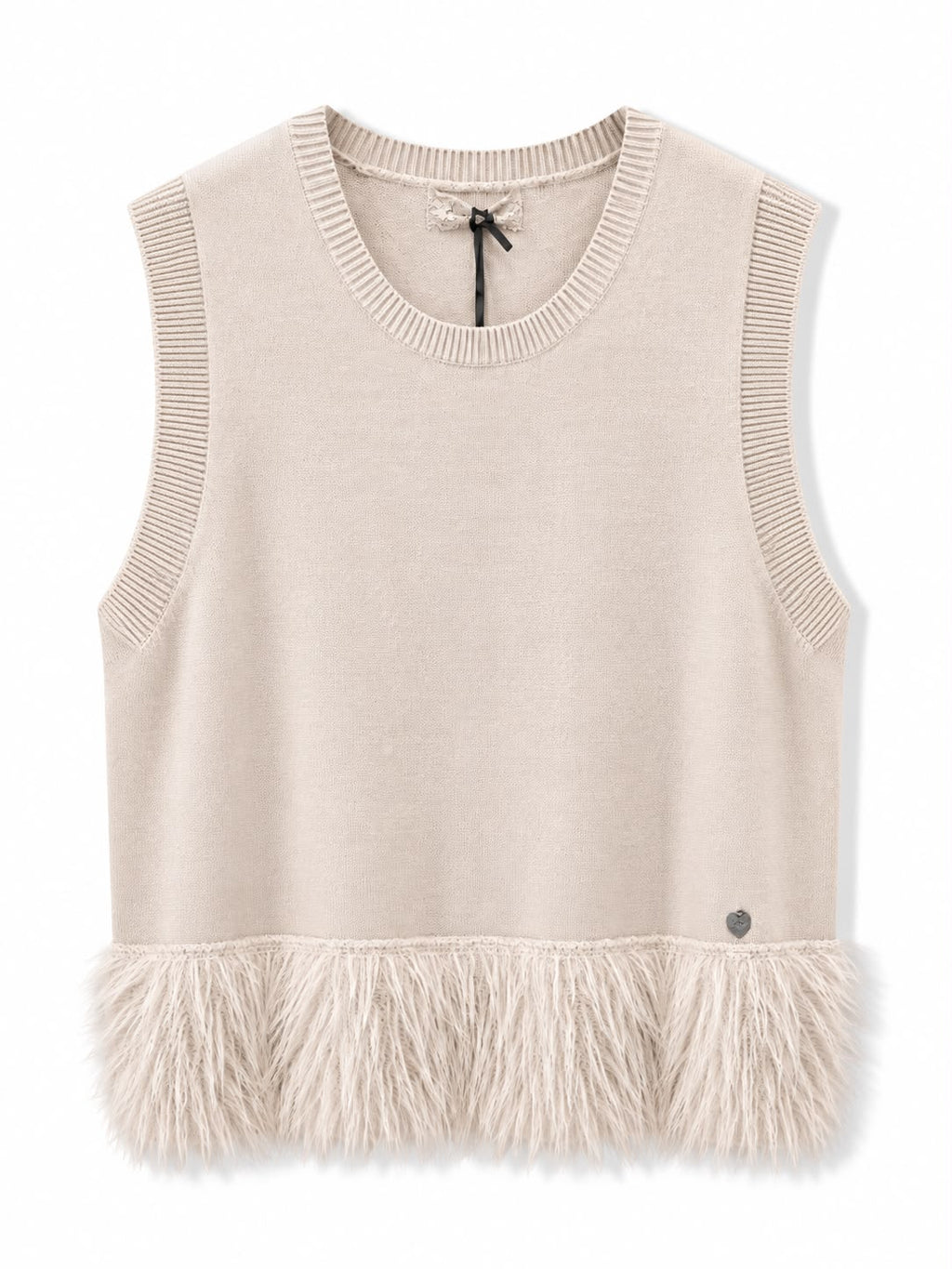 Smanicato con pelosetto sotto Beige
