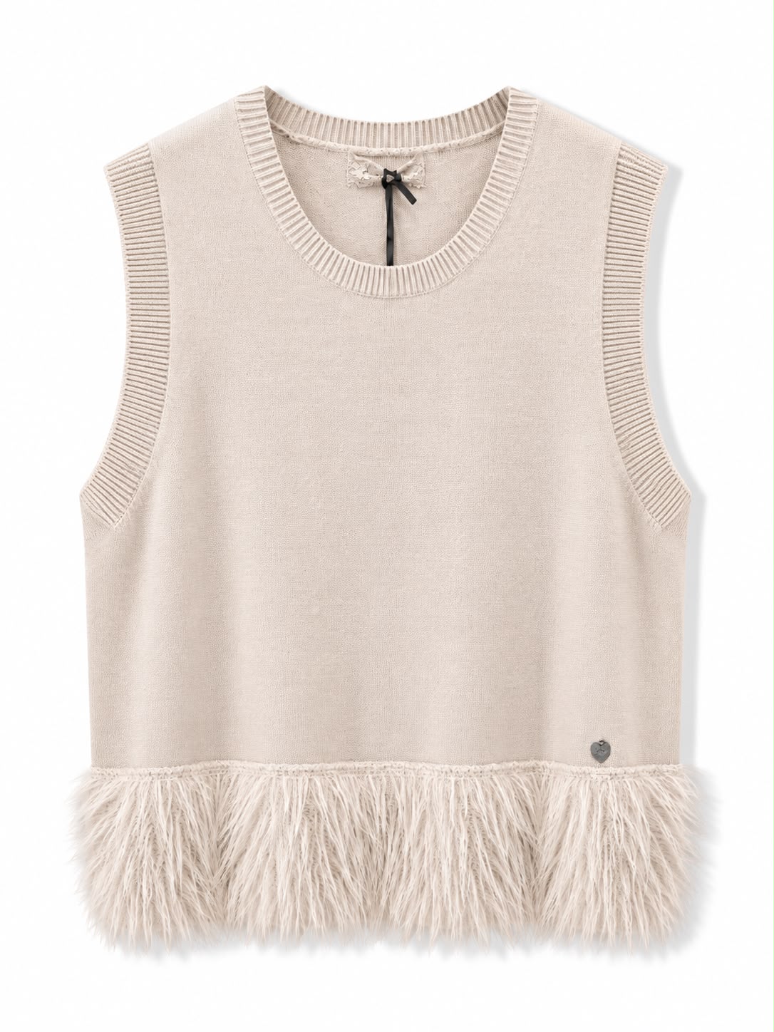 Smanicato con pelosetto sotto Beige