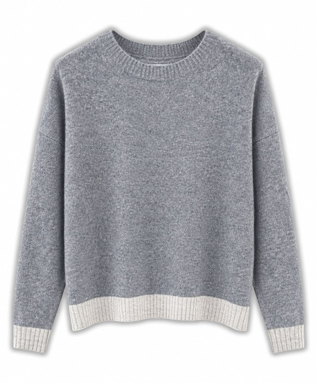 Maglia misto lana 2 colori Grigio