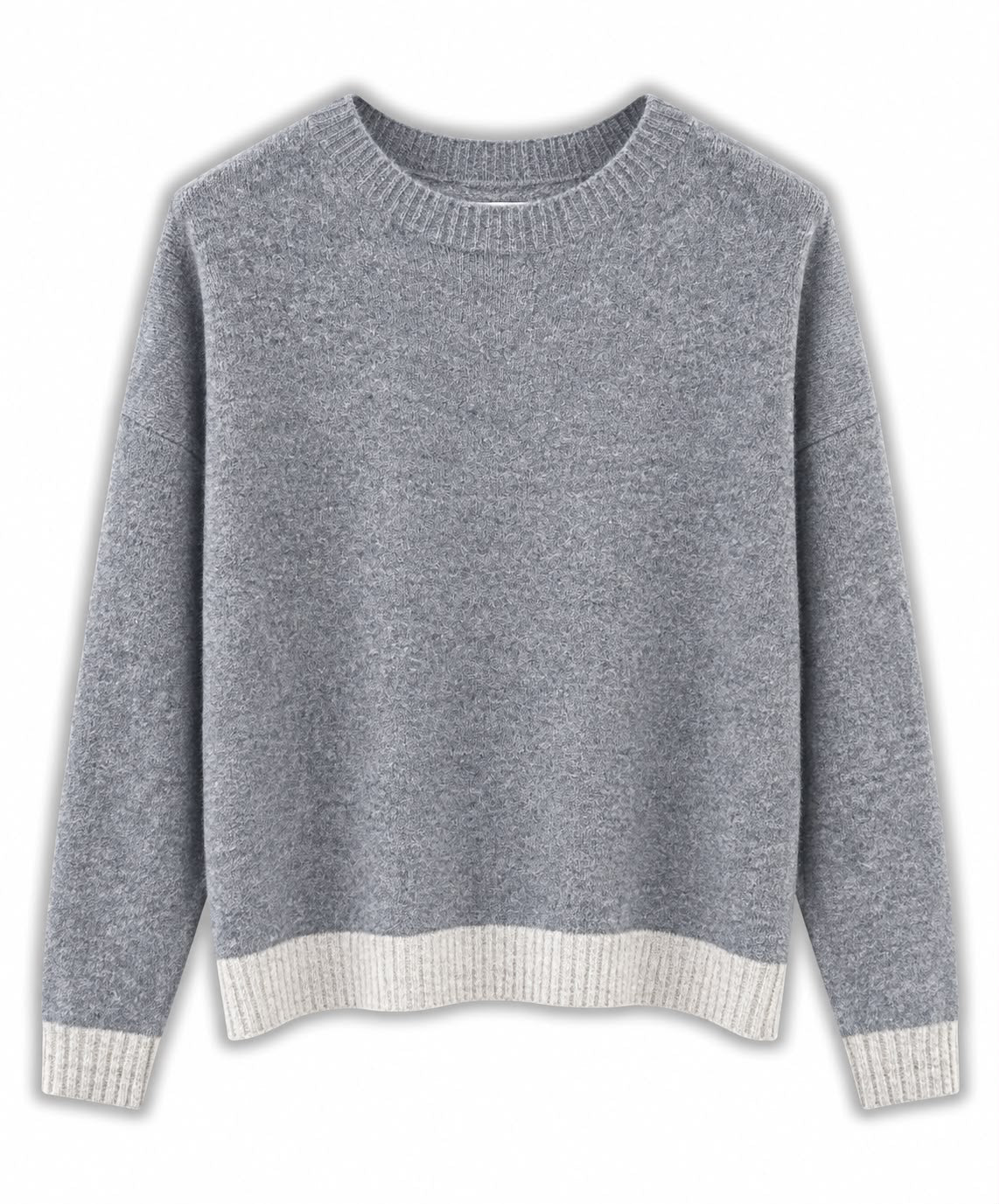 Maglia misto lana 2 colori Grigio