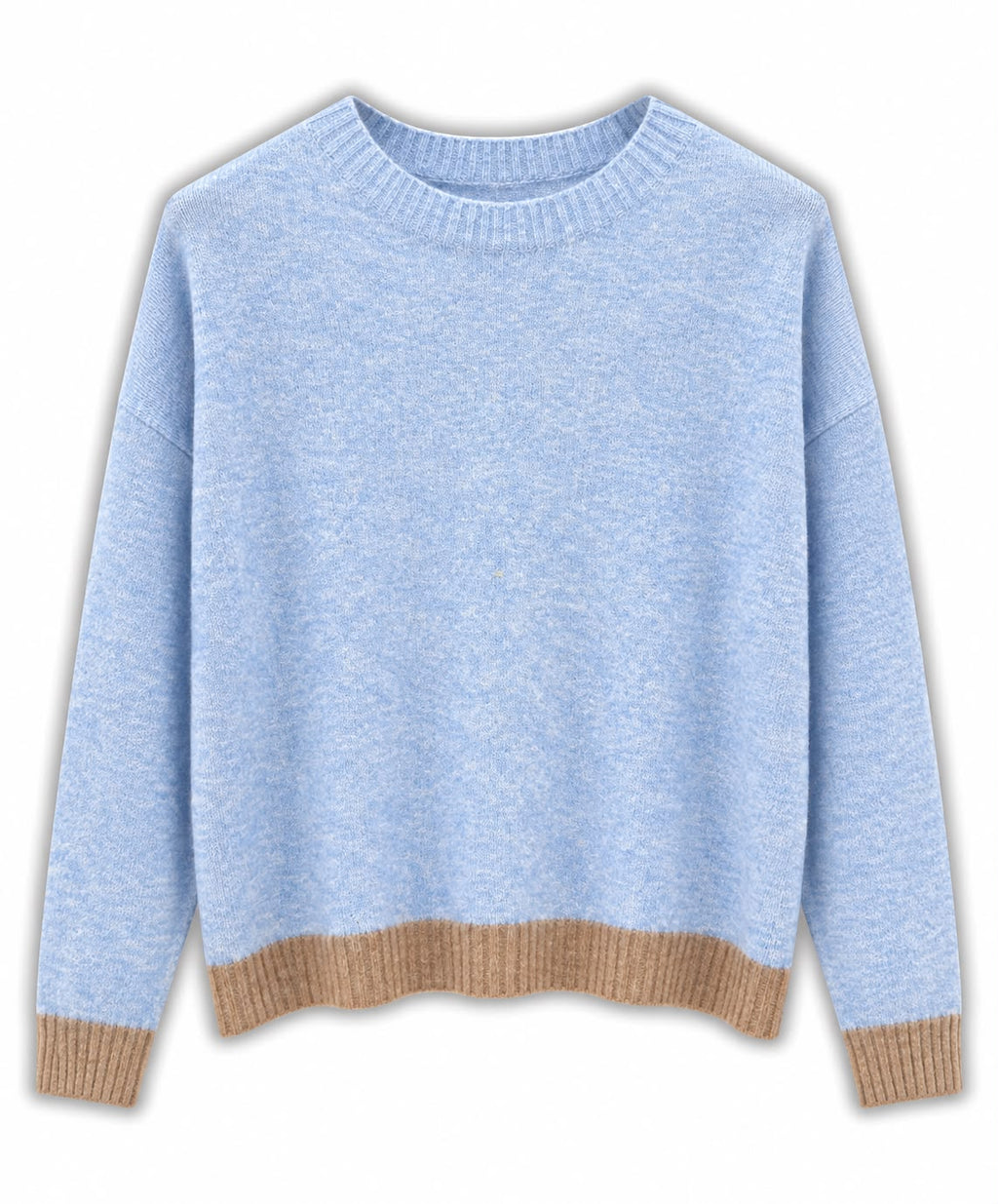 Maglia misto lana 2 colori Polvere