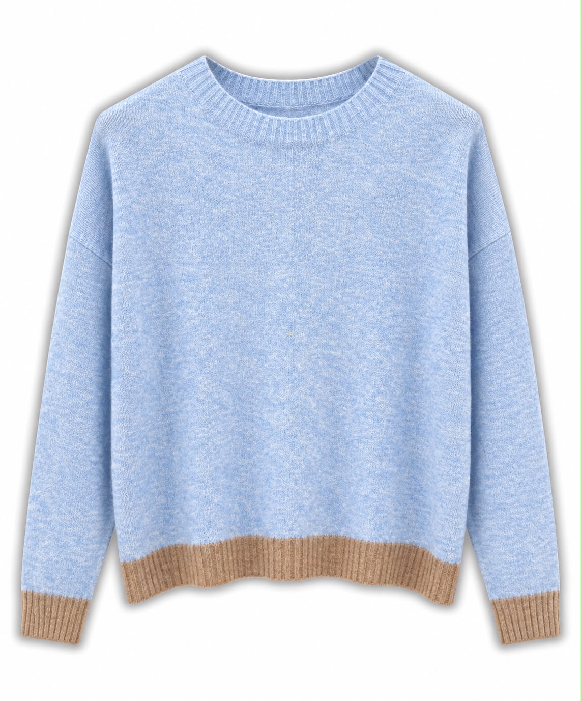 Maglia misto lana 2 colori Polvere