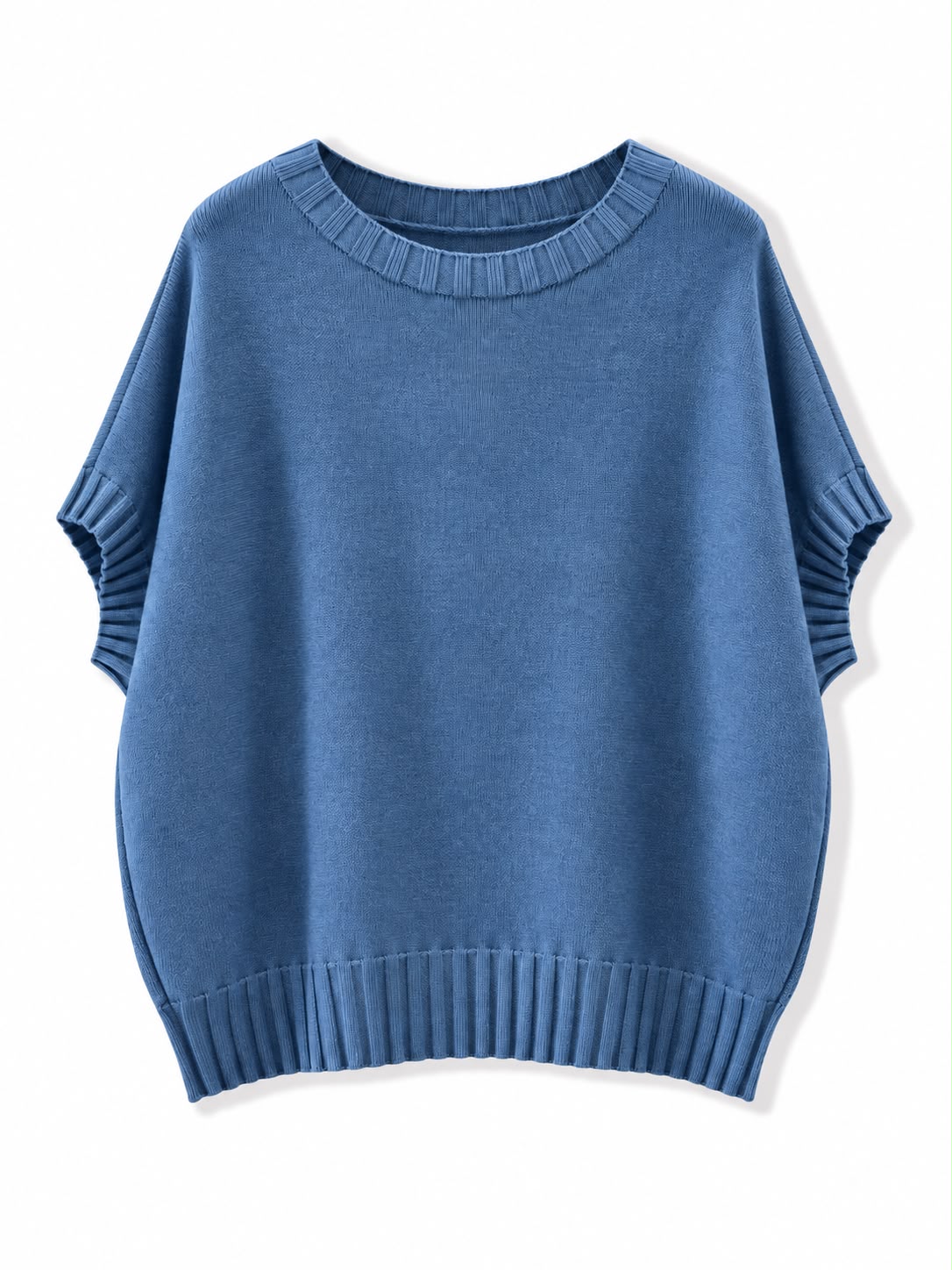 Maglia mezza manica coste sul bordo Avio
