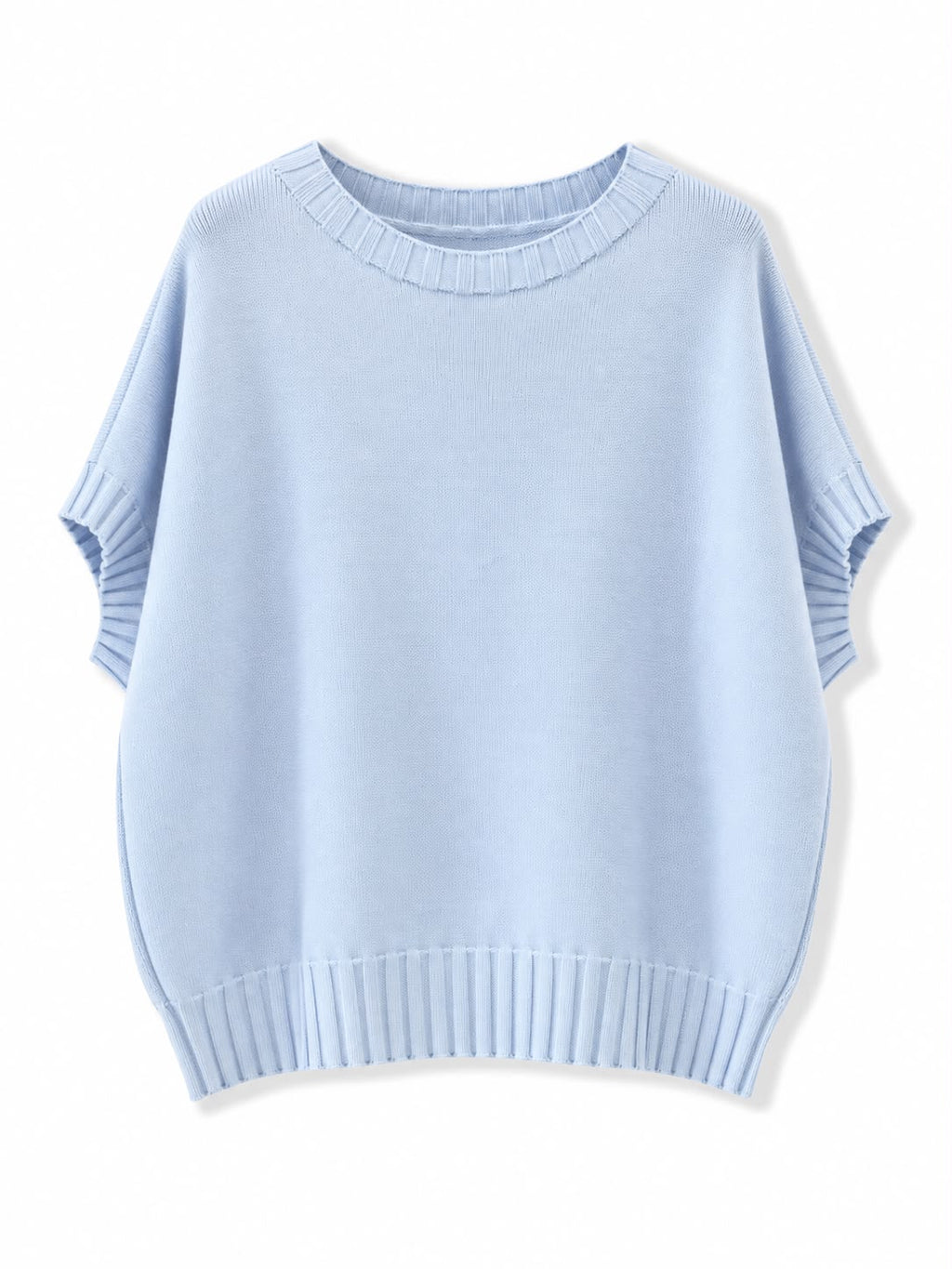 Maglia mezza manica coste sul bordo Polvere