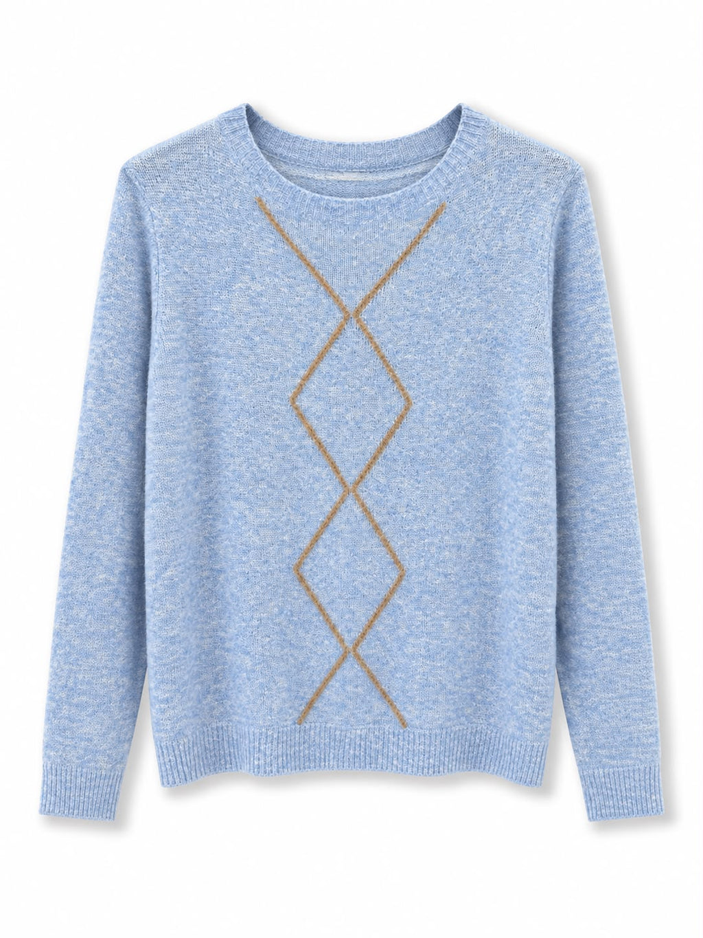 Maglione misto lana rombi Polvere